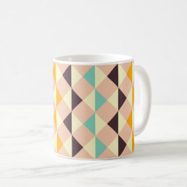 Caneca De Café Geometric pattern overlapping diamonds & triangle