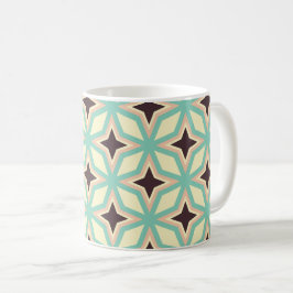 Caneca De Café Geometric pattern with alternating dark star shape