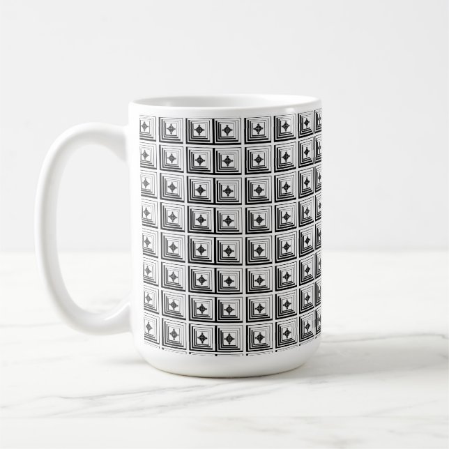 Caneca De Café Geometric Pendant Pattern (Esquerda)
