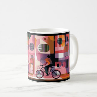 Caneca De Café Geometric Shapes and Vibrant Colors Wall Art Print