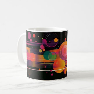 Caneca De Café Geometric Shapes and Vibrant Colors Wall Art Print