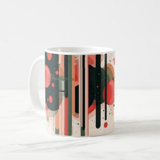 Caneca De Café Geometric Shapes and Vibrant Colors Wall Art Print