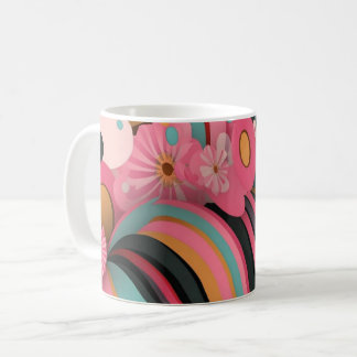 Caneca De Café Geometric Shapes and Vibrant Colors Wall Art Print