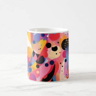 Caneca De Café Geometric Shapes and Vibrant Colors Wall Art Print