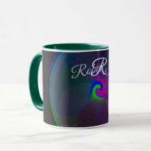 Caneca de Café Geométrica Colorida com Centro Fund