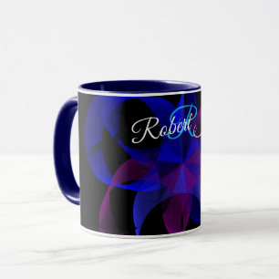 Caneca de Café Geométrica com Anel de Cilindro 3D