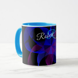 Caneca de Café Geométrica com Anel de Cilindro 3D 