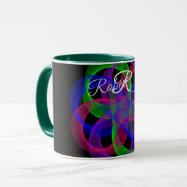Caneca de Café Geométrica com Malha de Duplo Loop