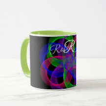 Caneca de Café Geométrica com Malha de Duplo Loop