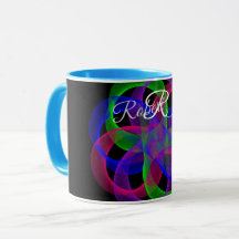 Caneca de Café Geométrica com Malha de Duplo Loop