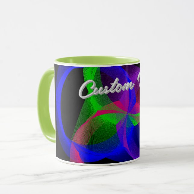 Caneca de Café Geométrica com Mistura Circular Col (Frente Esquerda)