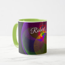 Caneca de Café Geométrica com Mistura de Cores de 