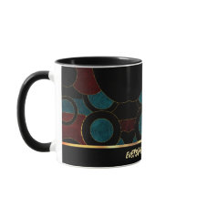 Caneca de Café Geométrica de Arte Abstrata