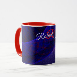 Caneca de Café Geométrica Donuts Espaço Azul