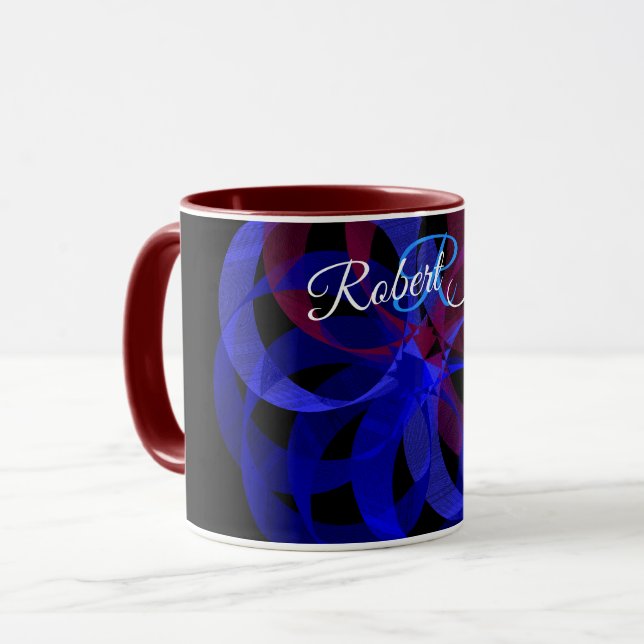 Caneca de café geométrica em forma de 8 (Frente Esquerda)