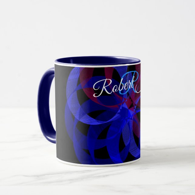 Caneca de Café Geométrica Figura 8 (Frente Esquerda)