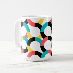 Caneca De Café Geométrica moderna colorida, moderna, moderna e al
