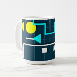 Caneca De Café Geométrico Abstrato Cativante