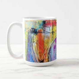 Caneca De Café Geométrico Abstrato Colorido