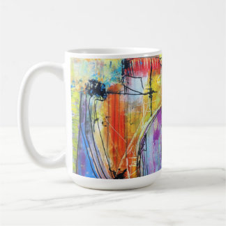 Caneca De Café Geométrico Abstrato Colorido