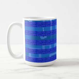 Caneca De Café Geométrico Azul