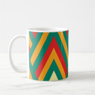 Caneca De Café Geométrico Decorativo: Abstrato Vintage sem costur
