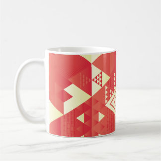Caneca De Café Geométrico decorativo, elementos de colheita de ab