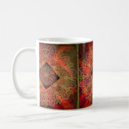 Caneca De Café Geométrico/design floral pela canção de natal