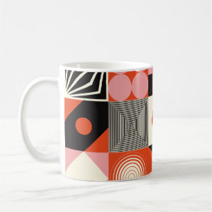 Caneca De Café Geométrico escandinavo: Padrão Trabalho de arte co