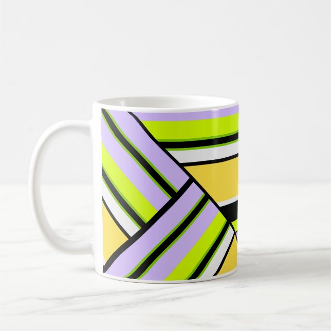 Caneca De Café Geométrico, listra (Esquerda)