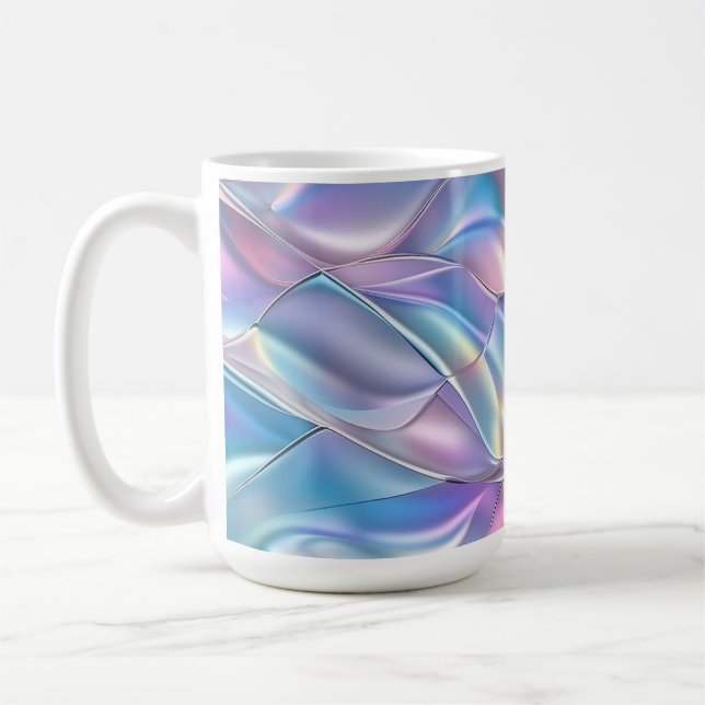 Caneca De Café Geométrico Metálico Iridescente 6 (Esquerda)