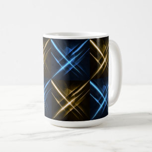 Caneca De Café Geométrico Neon Futurista