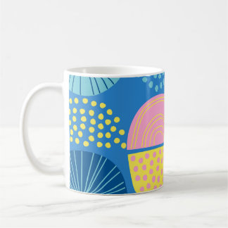 Caneca De Café Geométrico Nórdico: Fundo Abstrato moderno.