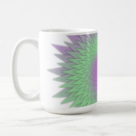 Caneca De Café Geométrico Roxo e Verde