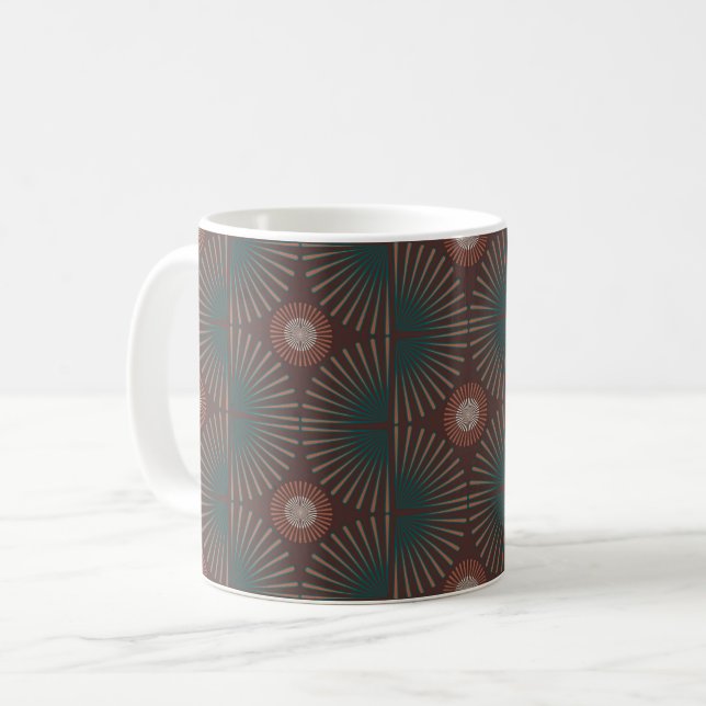 Caneca De Café Geométrico Tribal (Frente Esquerda)