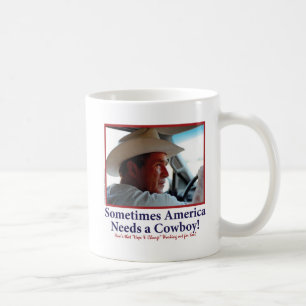 Caneca De Café George W Bush no chapéu de vaqueiro