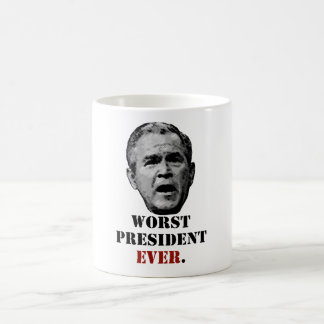 Caneca De Café George W. Bush: O presidente o mais mau Nunca
