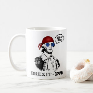Caneca De Café George Washington Brexit 1776 Óculos de Sol Bandei