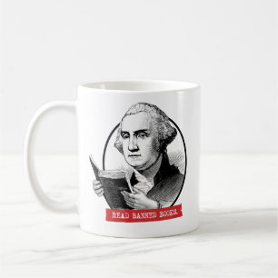 Caneca De Café George Washington Reads Livros Banidos