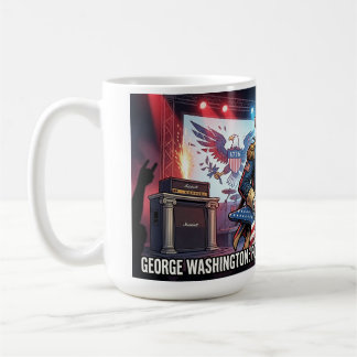 Caneca De Café George Washington Rock Star - Pai Fundador do R