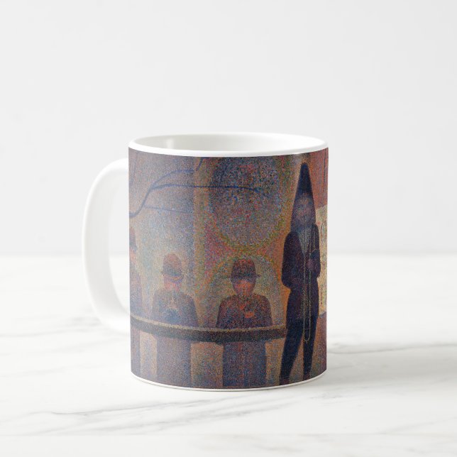 Caneca De Café Georges Seurat - Atração de Circo (Frente Esquerda)