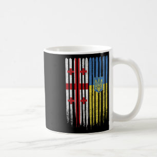 Caneca De Café Geórgia Ucrânia Bandeira Georgiana Ucraniana