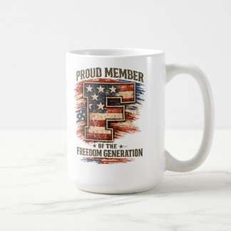 Caneca De Café Geração da Liberdade – Membro Orgulhoso Patriota 