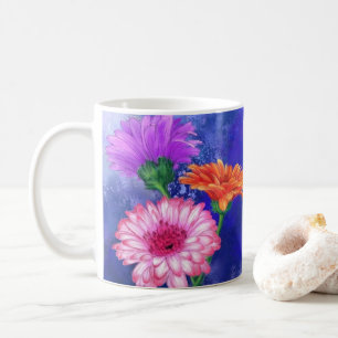 Caneca De Café Gerberas Mug Belos Flores