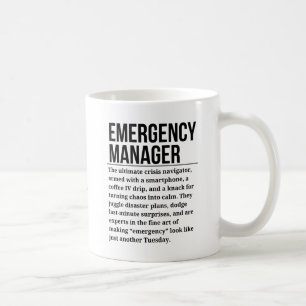 Caneca De Café Gerenciador de emergência
