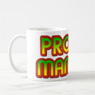 Caneca De Café Gerenciador de Projetos verde para Vermelho