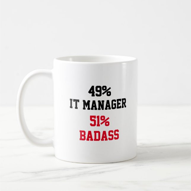 Caneca De Café Gerenciador de TI Badass (Esquerda)