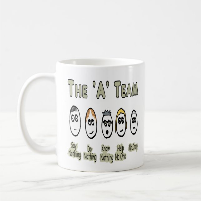 Caneca De Café Gerenciamento de projetos da equipe 'A' (Esquerda)