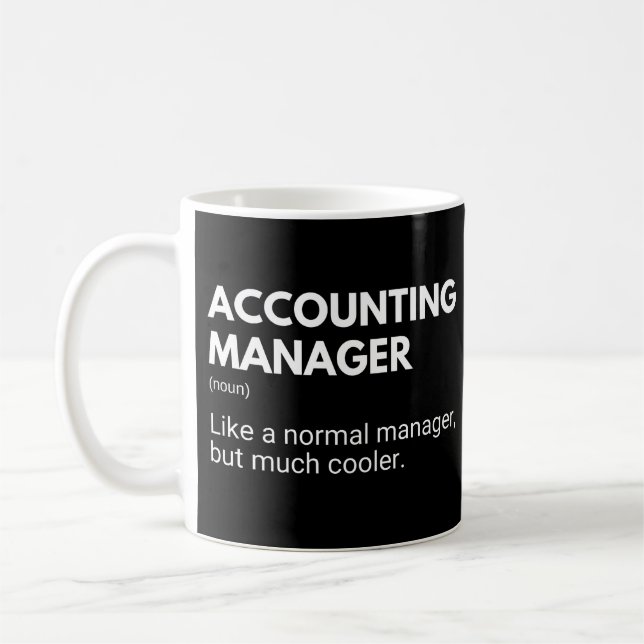 Caneca De Café Gerente Contábil Definição de Trabalho Engraçada (Esquerda)