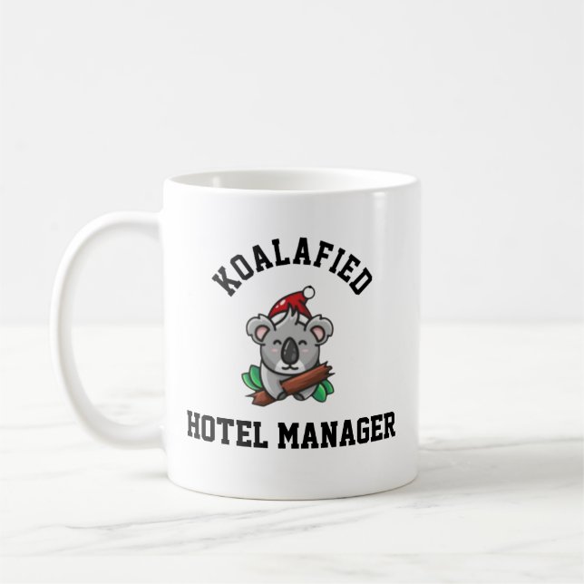 Caneca De Café Gerente de Hotel Koalafied (Esquerda)